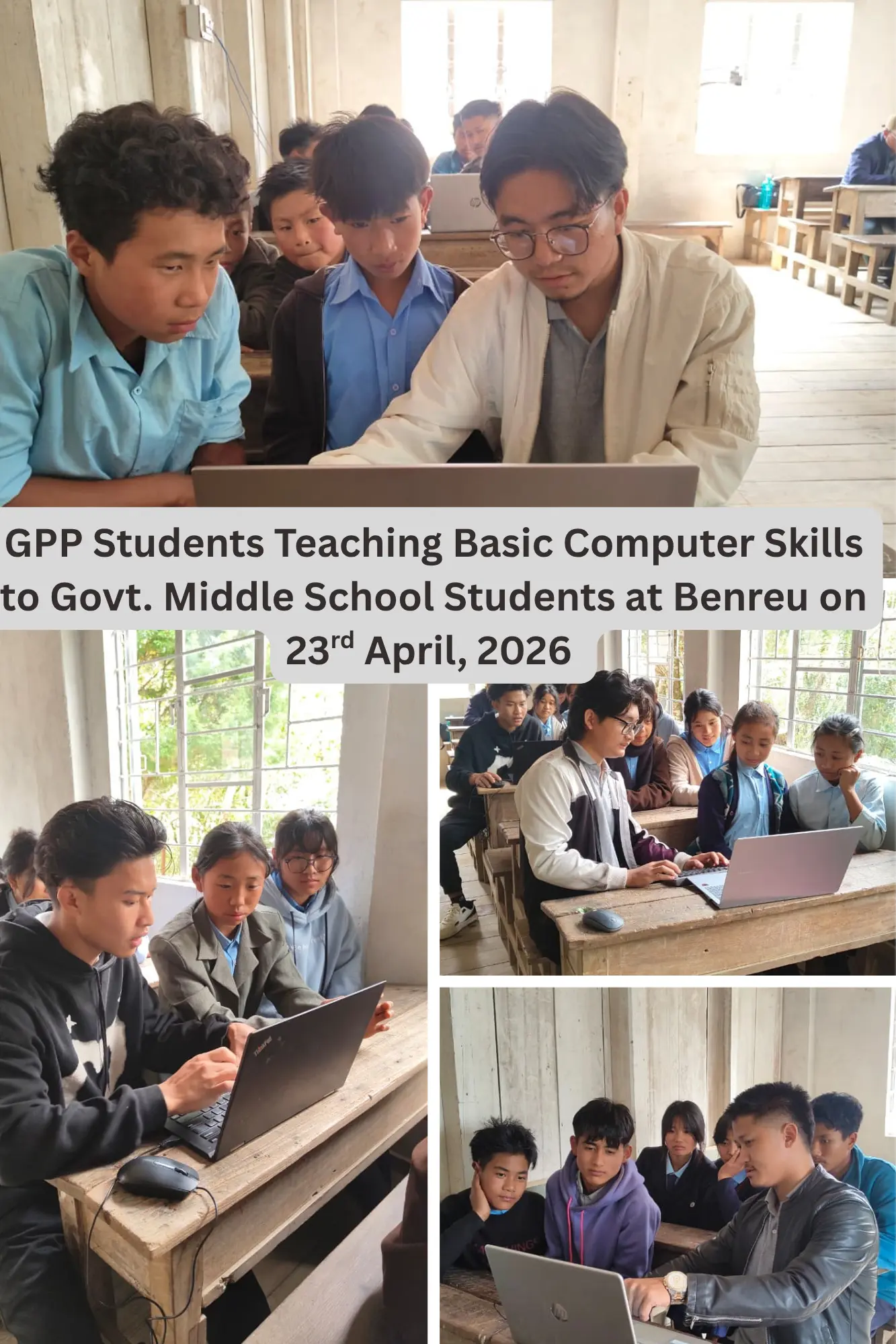 GPP students teaching computer to GMS